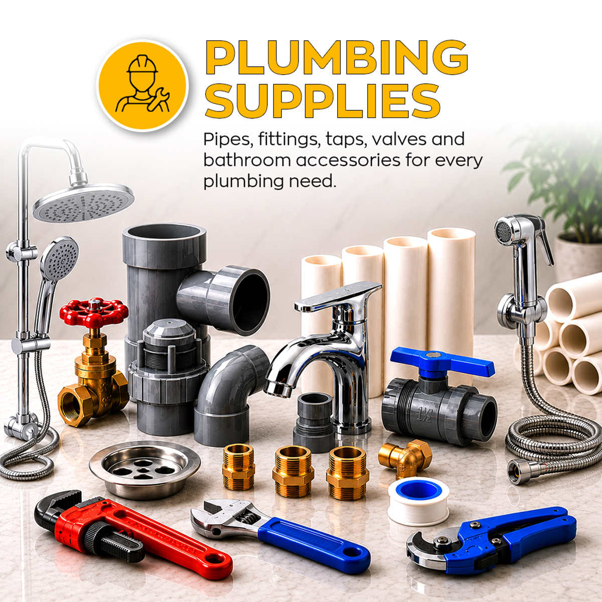 Bathroom Accessories & Plumbing Materials